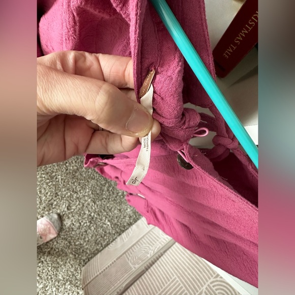 Free People Cinched Mini Dress in Pink Sz L - EUC worn once - Picture 3 of 3